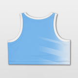 blue women crop vest