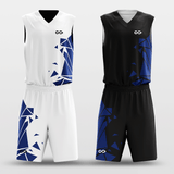 White&Navy Sublimated Baseball Jersey