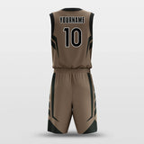 brown custom basketball jersey