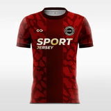 bubble red sleeve soccer jersey
