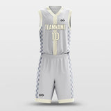 checkerboard blue custom basketball jersey