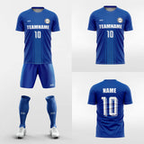 custom blue soccer jerseys kit