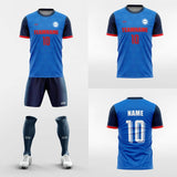 custom blue soccer jerseys kit