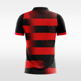 Gradient Stripe - Custom Women Soccer Jerseys Black and Red