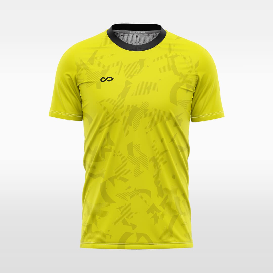 custom soccer jersey yellow sublimation