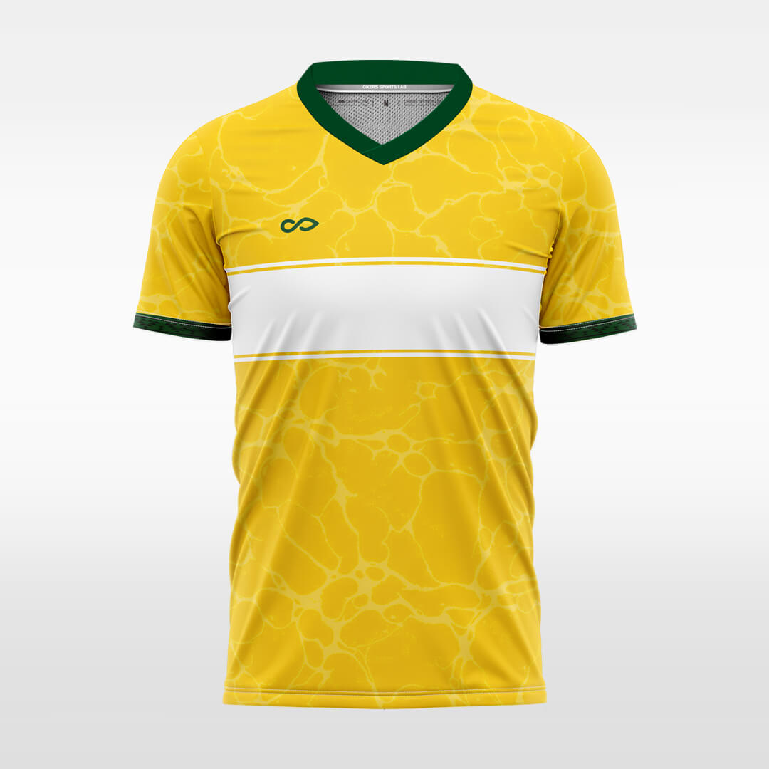 custom soccer jersey yellow sublimation