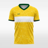 custom soccer jersey yellow sublimation