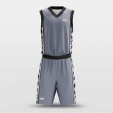 deep grey custom basketball jersey