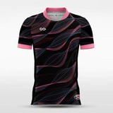 Black and Pink Streamer Men's Jersey 