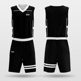 custom black basketball jersey set sublimated