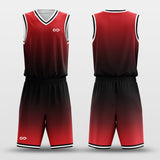 gradient black red jersey