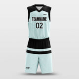     green triangle basketball jersey set