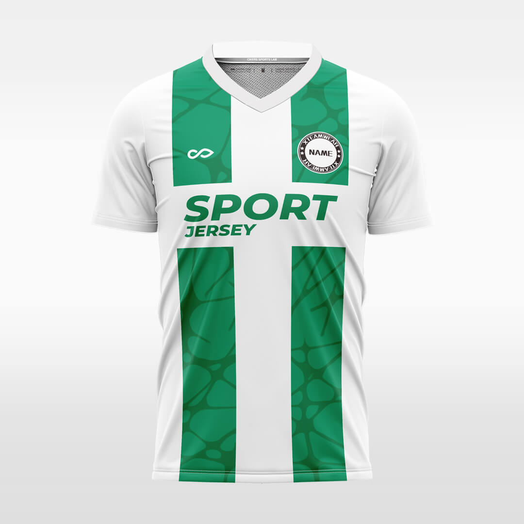  green custom soccer jersey sublimation