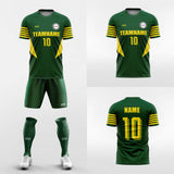 green short sleeve jersey kit