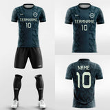 green short sleeve soccer jersey kit