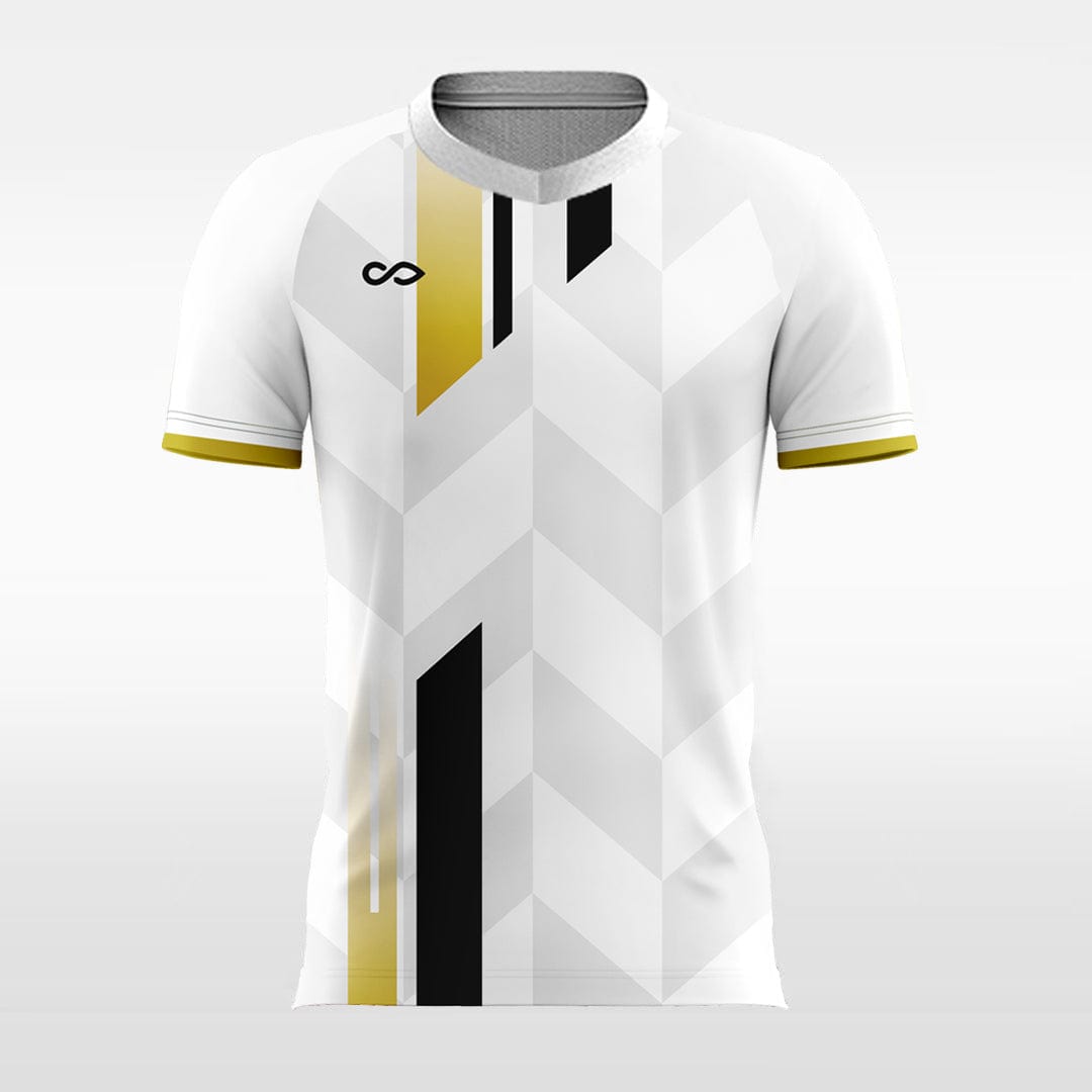 White Plaid Customized Men's Sublimated Soccer Jersey