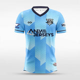 Blue soccer jerseys