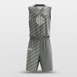 Grey Basketball Uniforms Sublimated