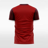 liqueur customized men red soccer jersey