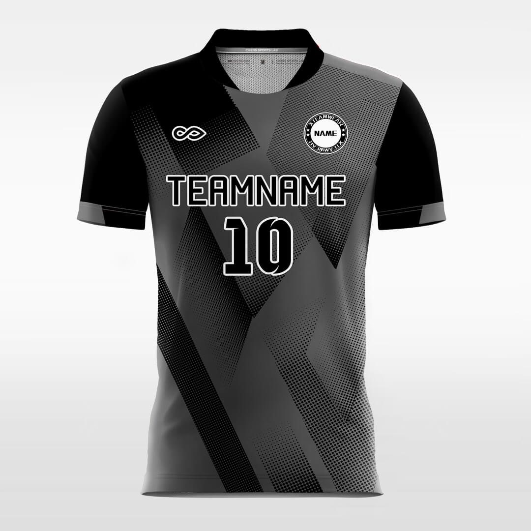 custom black soccer jersey