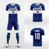 navy custom soccer jersey kit