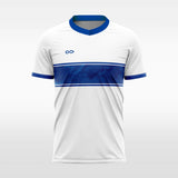 neat custom soccer jersey blue sublimation