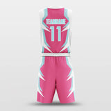 pink basketball jersey set