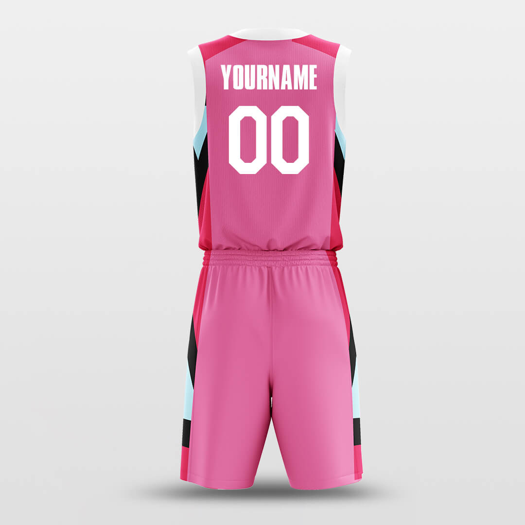 pink custom basketball jersey