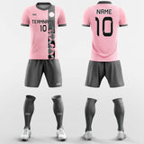 Pink Polygon -Custom Soccer Jerseys Kit Sublimated Design