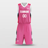 Pink Puzzle Pieces - Customized Basketball Jersey Set Design BK160617S