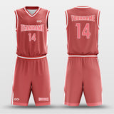 red custom basketball jersey