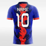 red custom sleeve soccer jersey