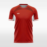 red custom soccer jersey for men sublimation