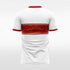 red custom soccer jersey for men