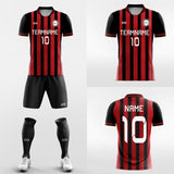  red custom soccer jersey kit