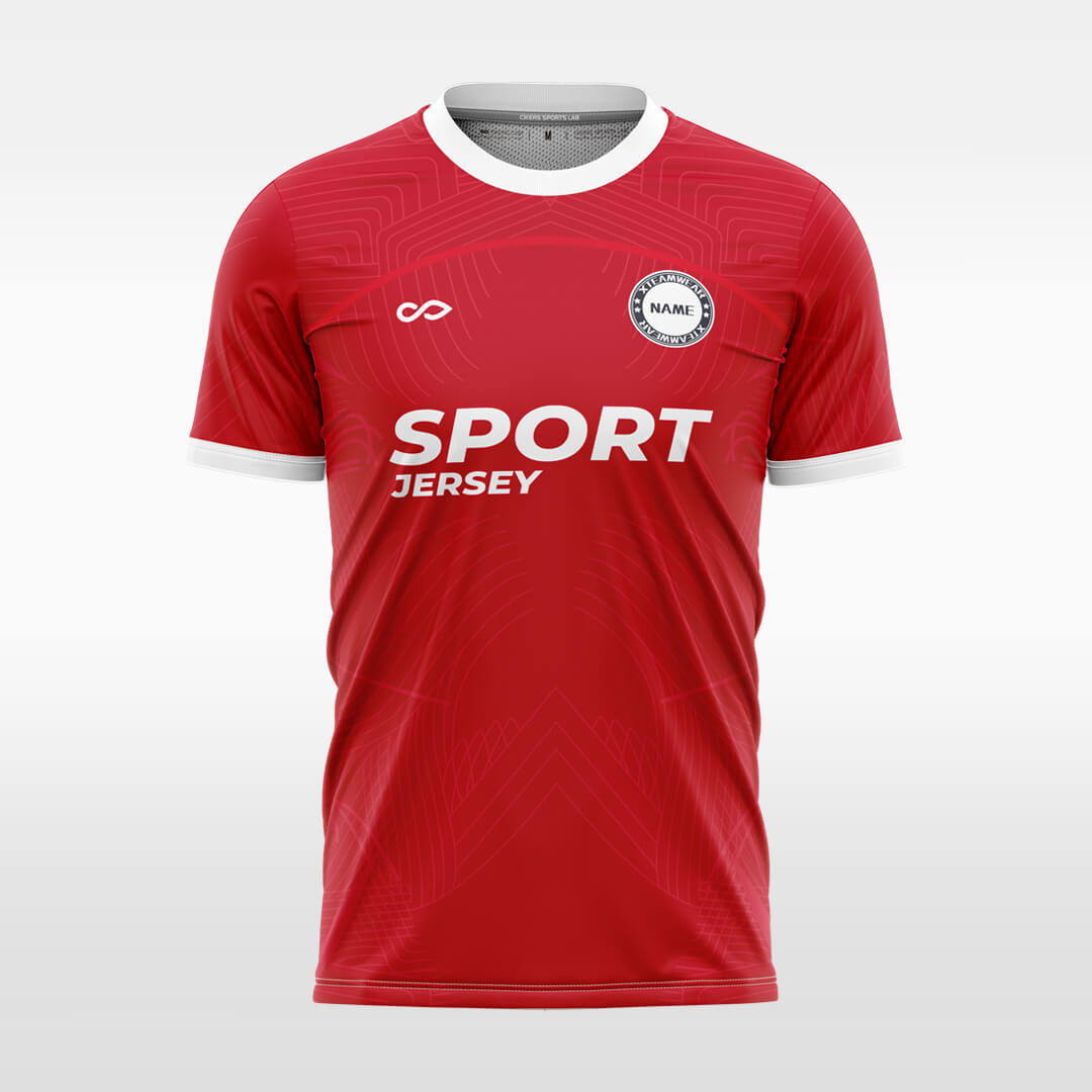 red custom soccer jersey sublimation