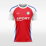 red custom soccer jersey sublimation