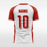 red custom soccer jersey