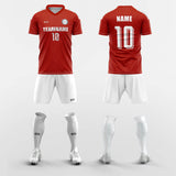  red custom soccer jerseys kit