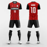 red custom soccer jerseys kit