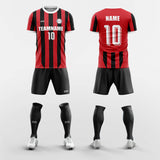 red custom soccer jerseys kit