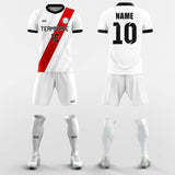 Red Ribbon - Custom Soccer Jerseys Kit Sublimated Design