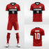 red short sleeve jersey kit