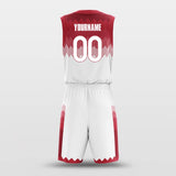 red white basketball jersey