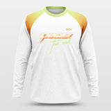 Orange and white shooting jersey