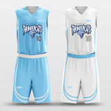 Throughout the Stripes - Customized Reversible Basketball Jersey Set Design BK260606S