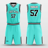 turquoise blue basketball jersey kit