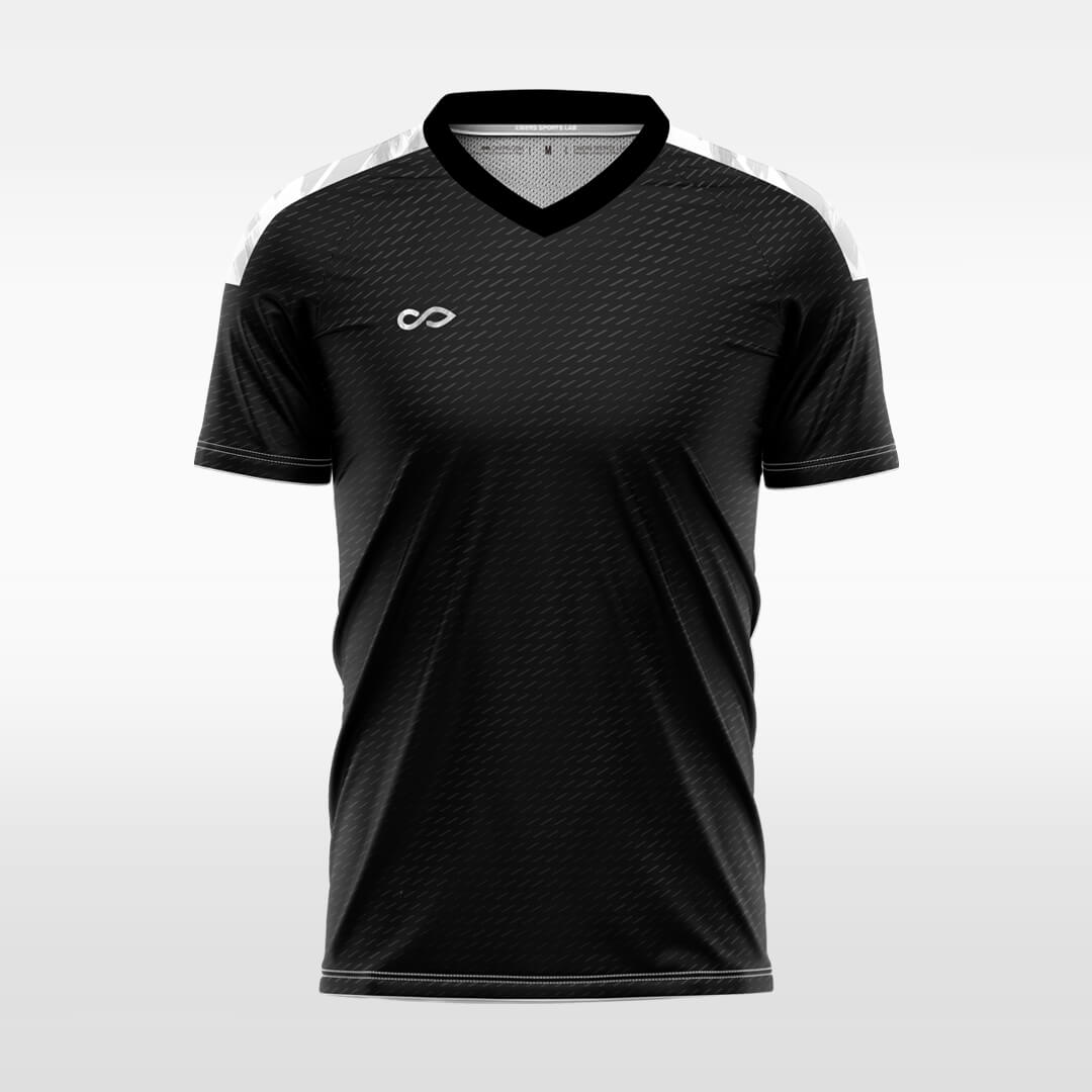 vacant custom soccer jersey black sublimation