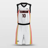 Vertical Strips White - Customized Basketball Jersey Set Sublimated