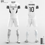 White and Black Soccer Jersey